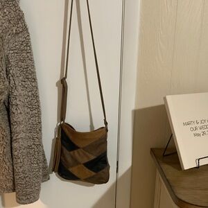 Stylish Brown and Black Crossbody Bag